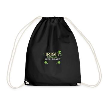 Irish charm, Irish grace - Turnbeutel - Schwarz - Vorne