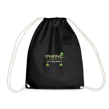 Téléphone à Shenanigans Et Malarkey - Sac de sport léger - noir - Devant