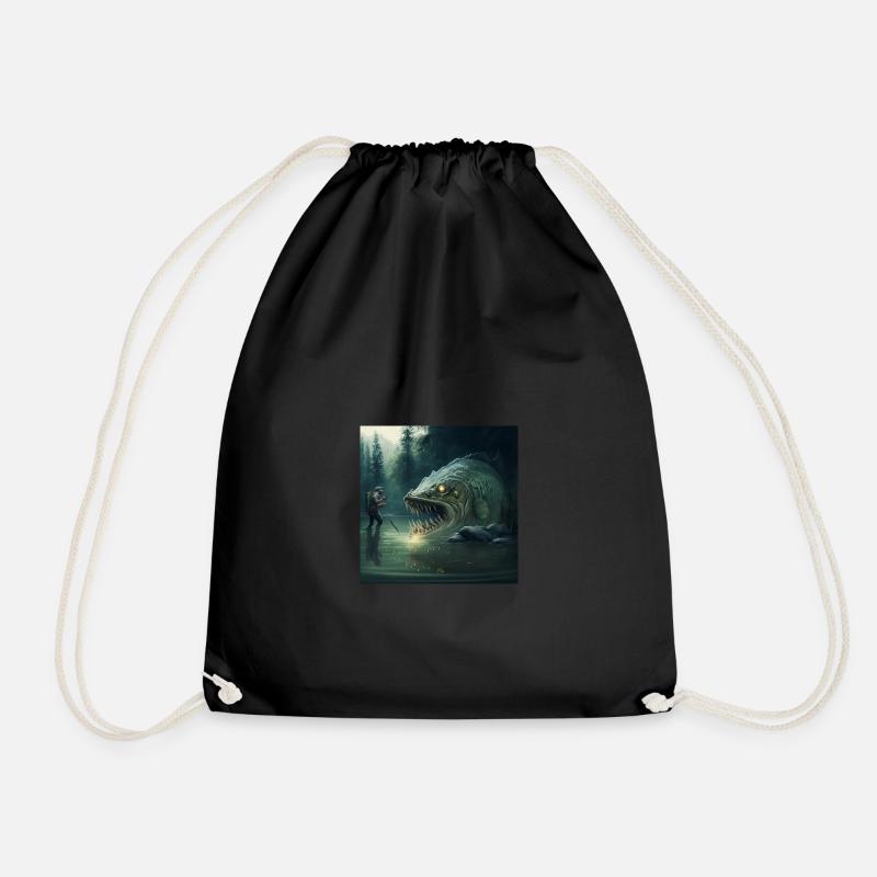 Scarry Fisherman - Drawstring Bag - black