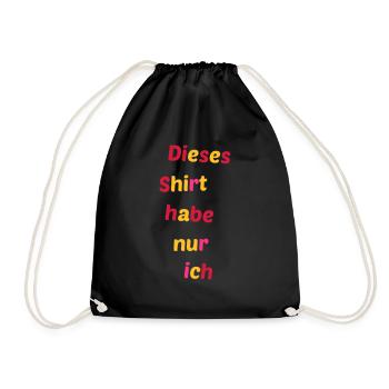 chemise seulement j'ai le cadeau disant humoristique coloré - Sac de sport léger - noir - Devant
