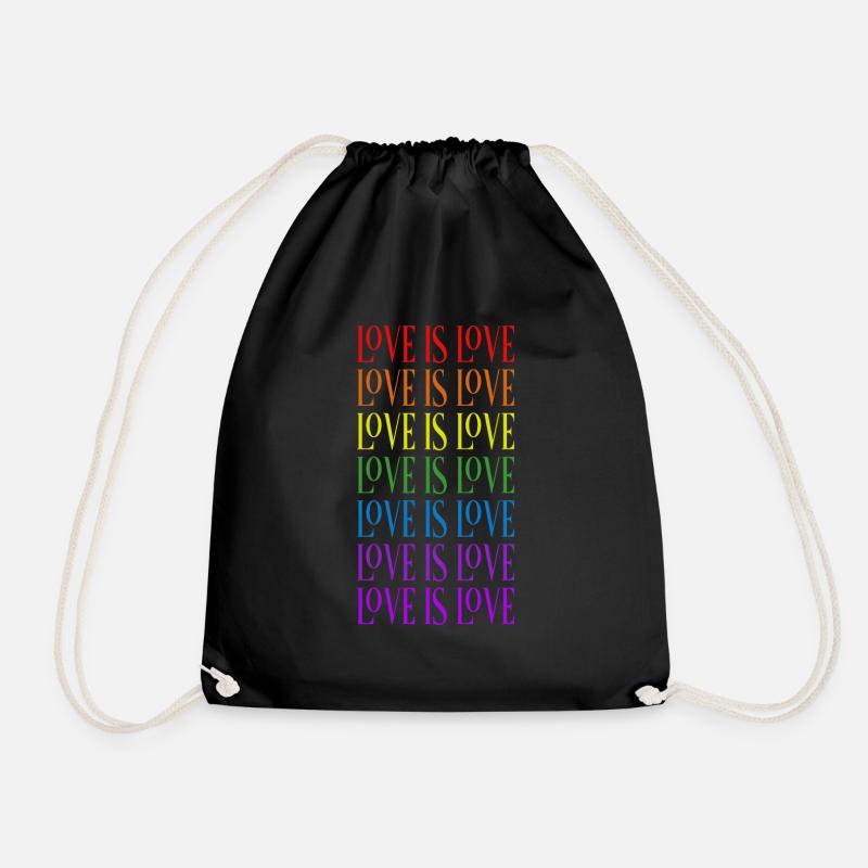love is love - Turnbeutel - Schwarz