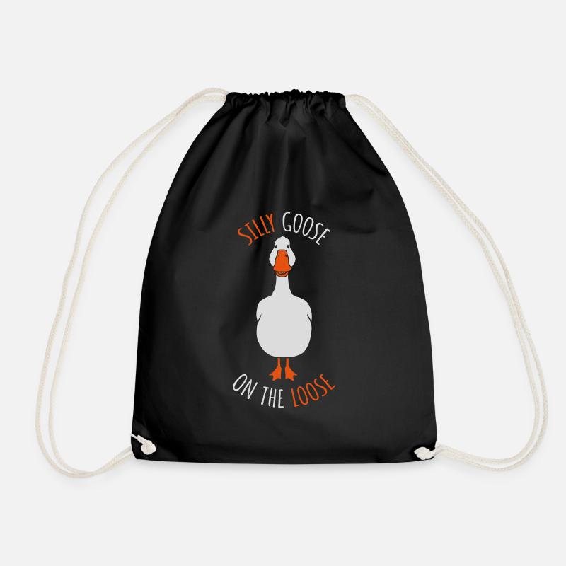 goose on the loose - Turnbeutel - Schwarz