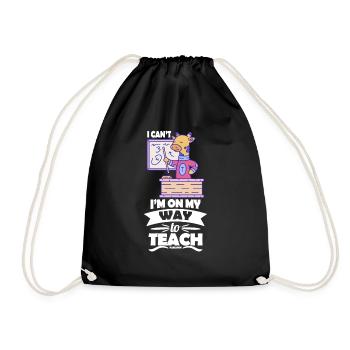 Je ne peux pas Je suis sur mon chemin pour enseigner - Sac de sport léger - noir - Devant