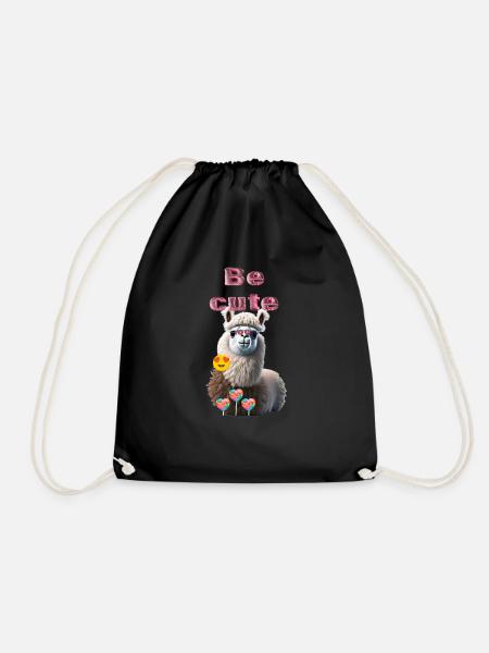 Be Cute - Turnbeutel - Schwarz