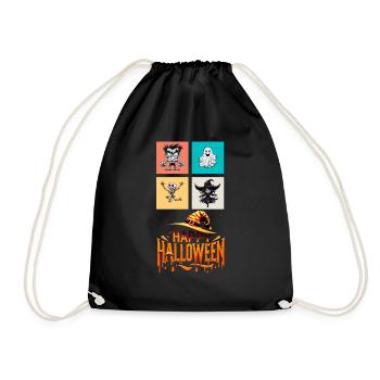 Dance of halloween: A Colorful Ensemble - Drawstring Bag - black - Front