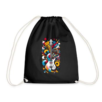 Electric Symphony GuitarAbstract Music Lover - Drawstring Bag - black - Front