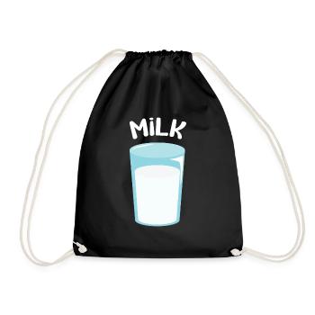 Verre de lait - Sac de sport léger - noir - Devant