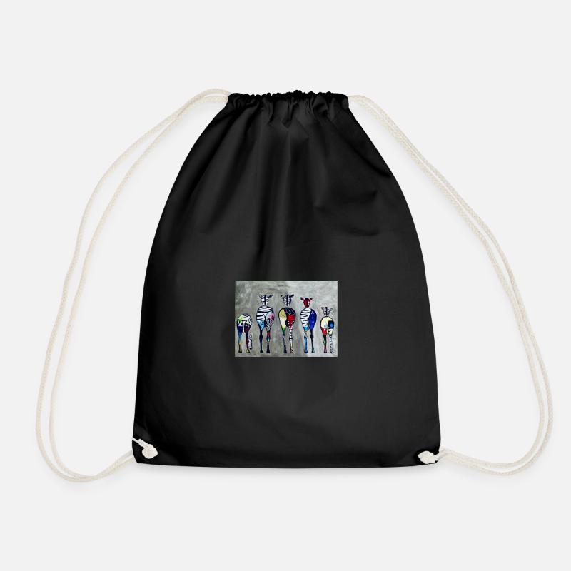 But(t) Zebra - Drawstring Bag - black