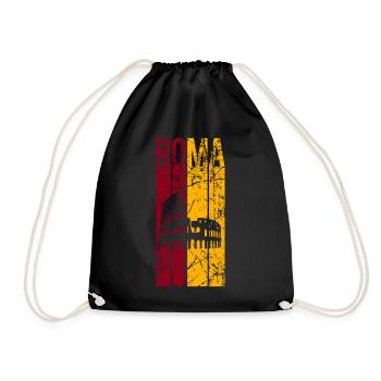 Rome t-shirt design grunge effet Roma Rom Rome - Sac de sport léger - noir - Devant