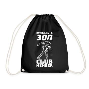 Funny bowling saying - Drawstring Bag - black - Front