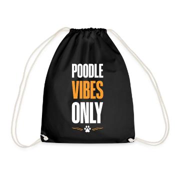 Motif d’ambiance caniche - Sac de sport léger - noir - Devant