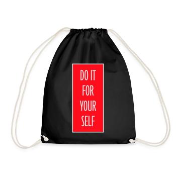 Do It For Yourself Inspirierend Selbstliebe Zitat - Turnbeutel - Schwarz - Vorne