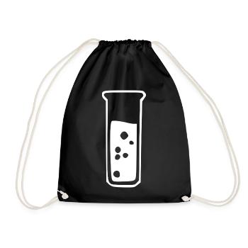 Test Tube Chemistry Chemist Gift - Drawstring Bag - black - Front