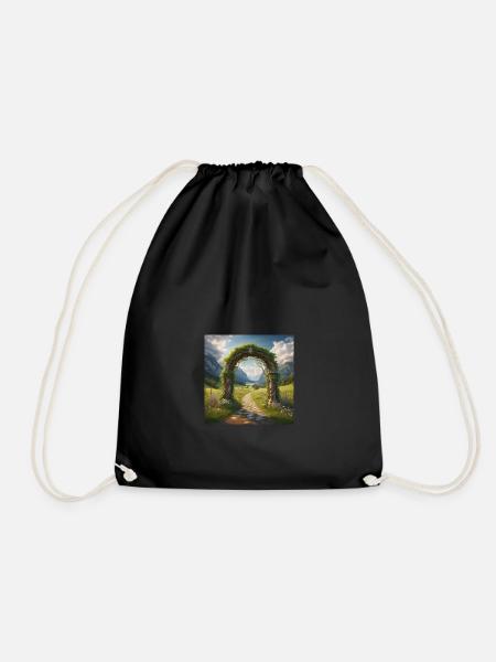 Archway in nature - Drawstring Bag - black