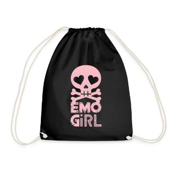 Emo Girl! - Drawstring Bag - black - Front