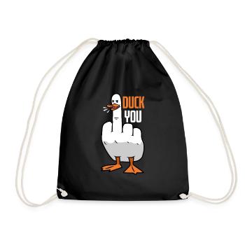 Duck You Ente - Drawstring Bag - black - Front