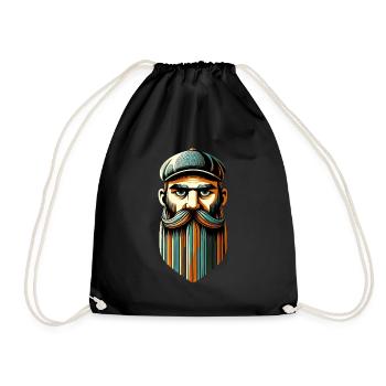 Portrait de hipster audacieux - Sac de sport léger - noir - Devant
