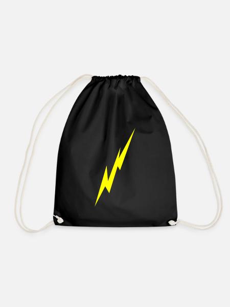 Lightning - Drawstring Bag - black
