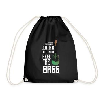 Feel the bass - Bassist guitare - Sac de sport léger - noir - Devant