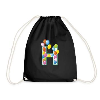 ballons lettre H - Sac de sport léger - noir - Devant