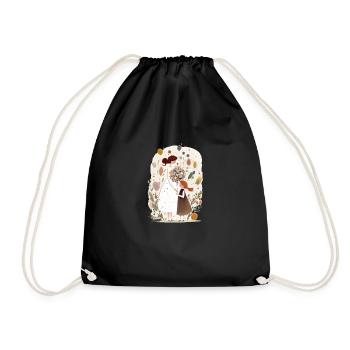 Mothers Day - Schlichtes Design zum Muttertag - Turnbeutel - Schwarz - Vorne