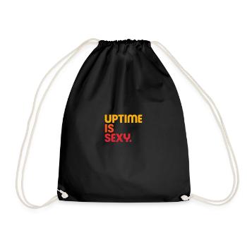Uptime is sexy – nerdiges IT-Shirt für Systemadministratoren - Turnbeutel - Schwarz - Vorne