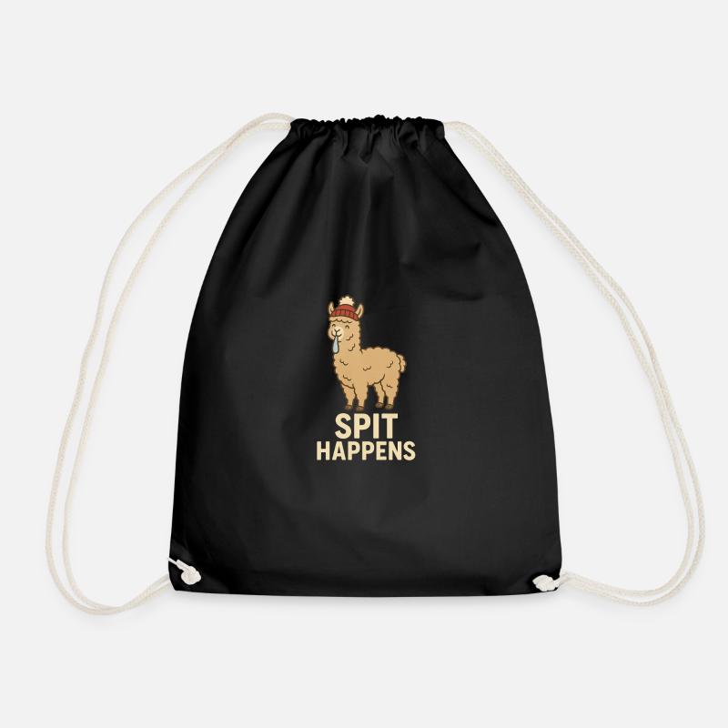 SPIT HAPPENS - Drawstring Bag - black