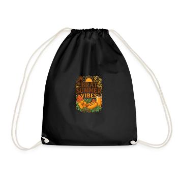Brat Summer Vibes - Retro Aesthetic Meets Gen Z - Drawstring Bag - black - Front