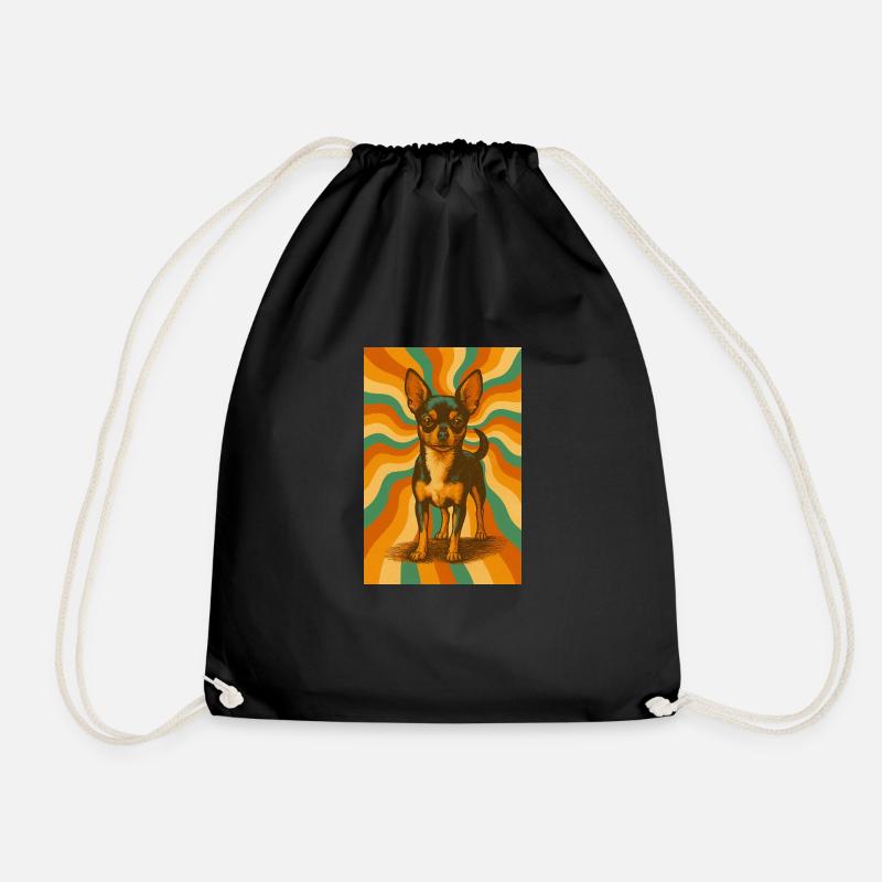 Groovy Chihuahua - Turnbeutel - Schwarz