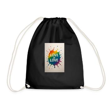 Love Is Love - Drawstring Bag - black - Front