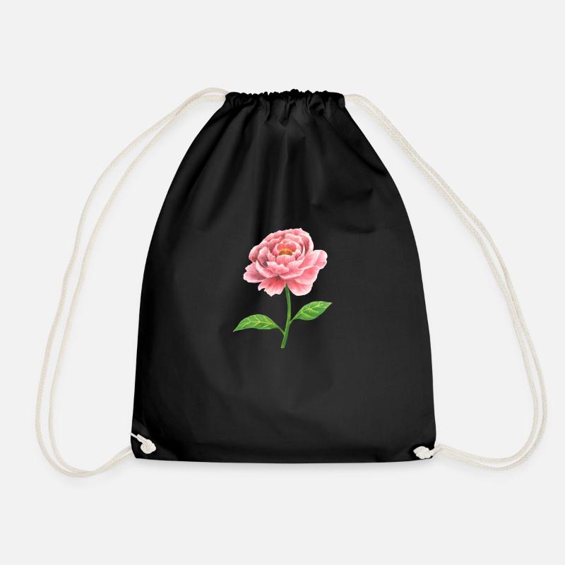 Rose - Turnbeutel - Schwarz