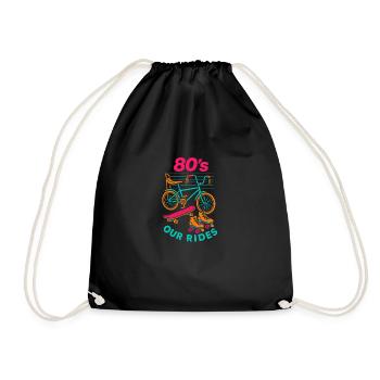 The 80’s – Our Rides in Neon Vibes - Turnbeutel - Schwarz - Vorne