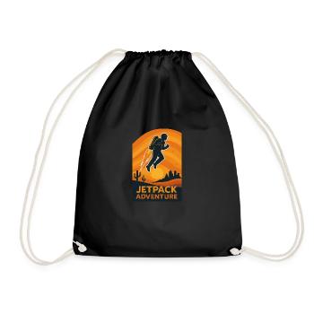 Jetpack Adventure - Drawstring Bag - black - Front