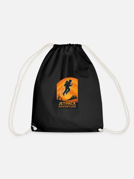 Jetpack Adventure - Turnbeutel - Schwarz