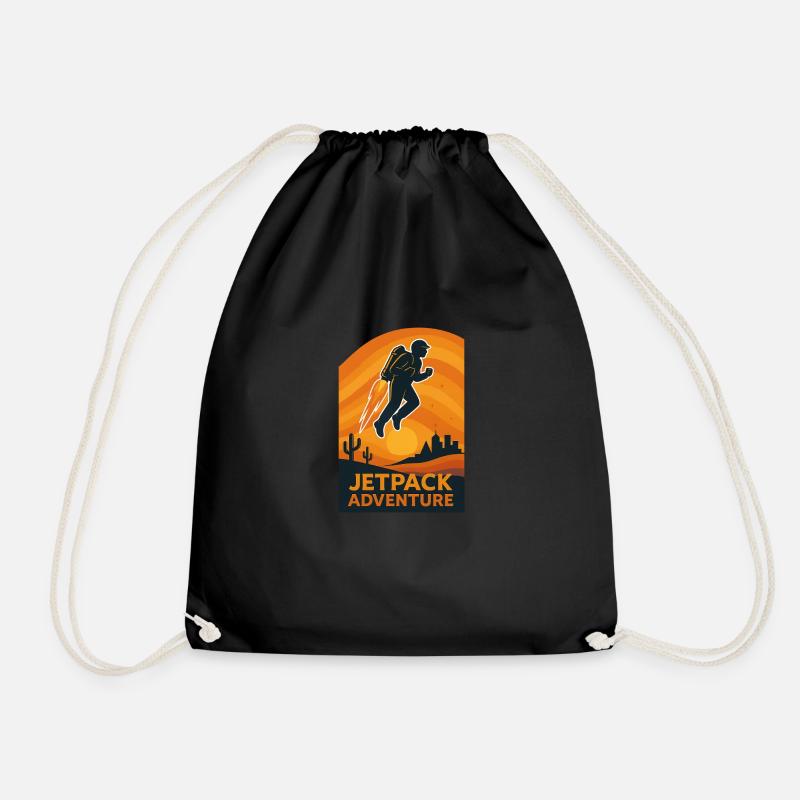 Aventure en jetpack - Sac de sport léger - noir