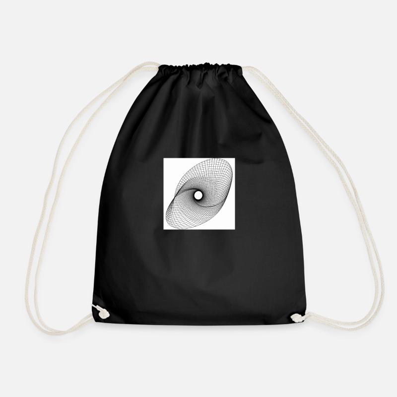 Mathematical Mandala 2 - Drawstring Bag - black