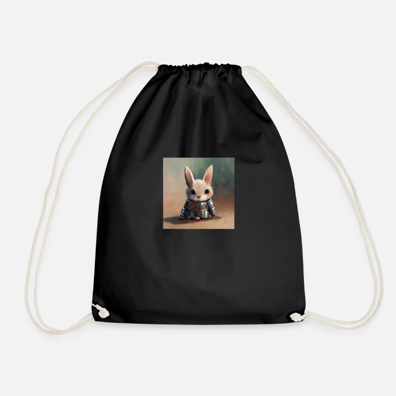 Cute Rabbit Knight 2 Hase - Turnbeutel - Schwarz