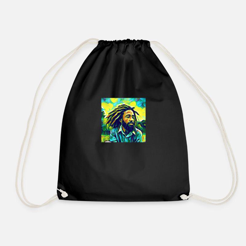 Van Gogh Rastafari Reggae Jamaica - Turnbeutel - Schwarz