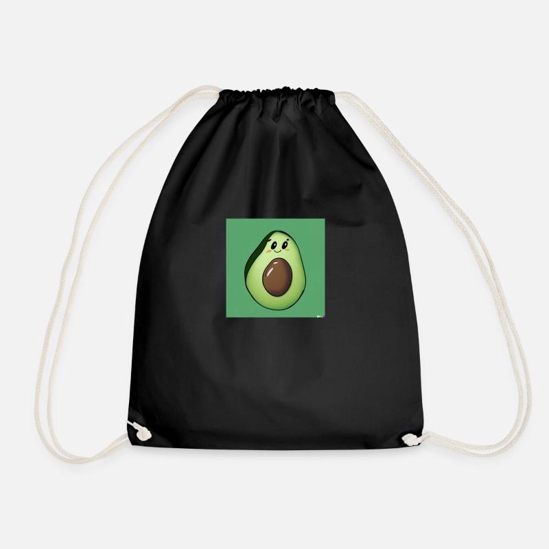 Happy Avocado - Turnbeutel - Schwarz