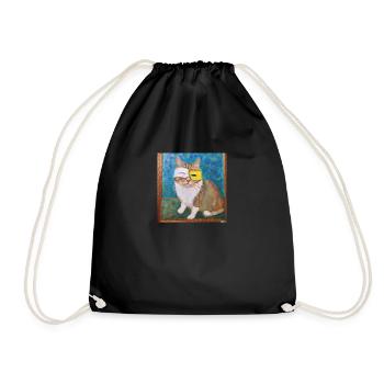 Blind Cat 21 - Drawstring Bag - black - Front