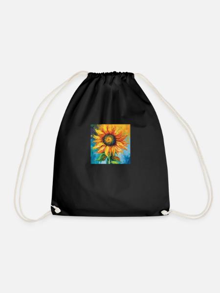 Golden Blossom - Turnbeutel - Schwarz