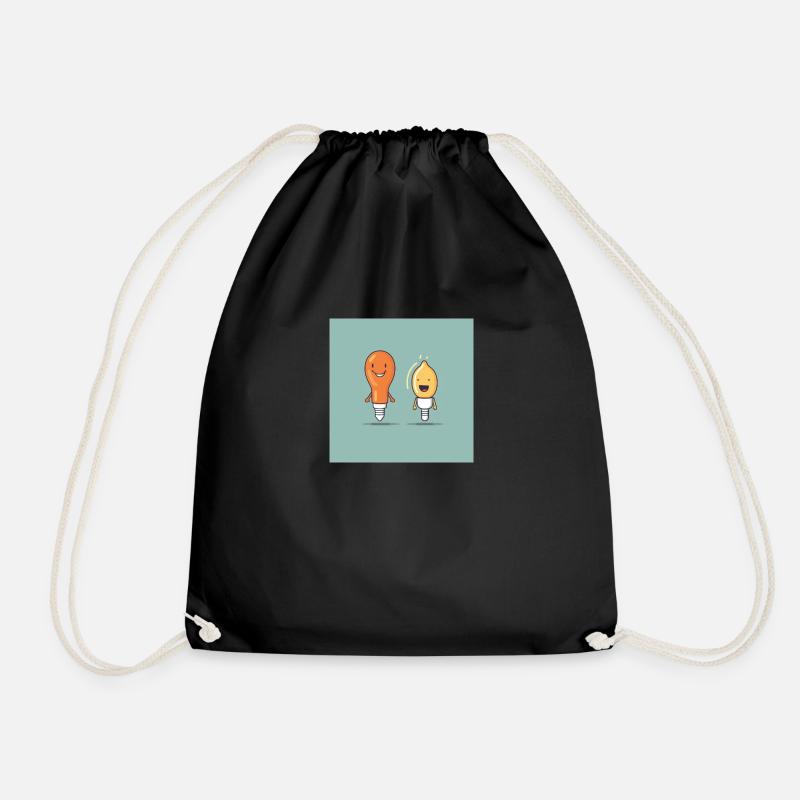 Bulbs - Drawstring Bag - black