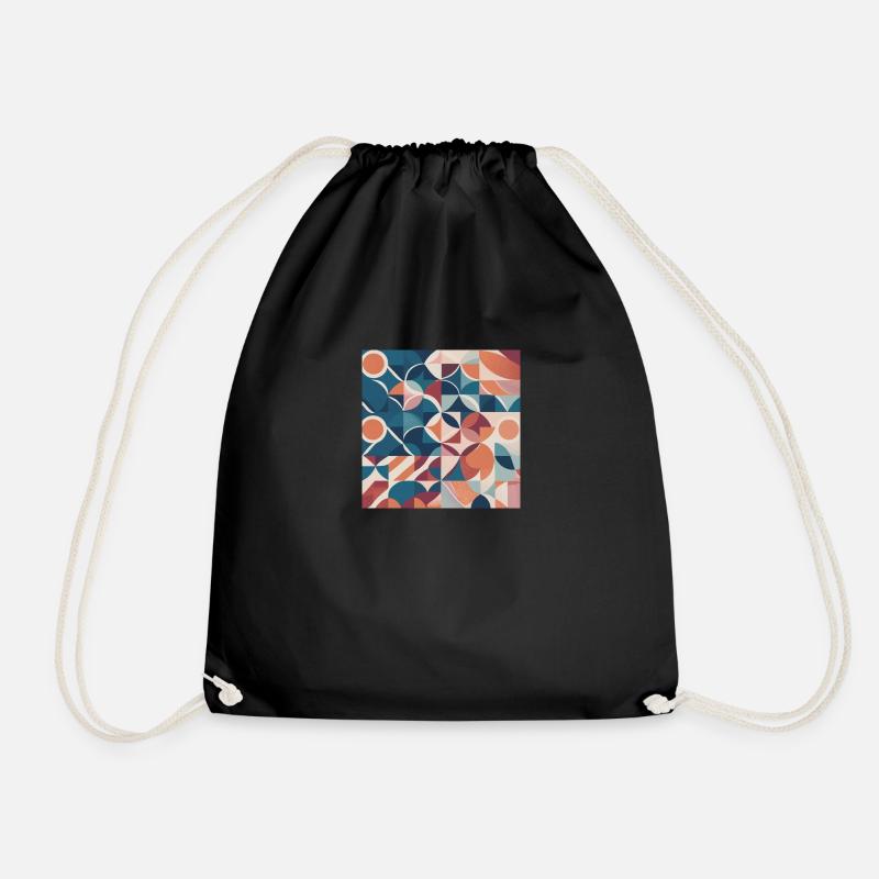 Traditional patterns - Drawstring Bag - black