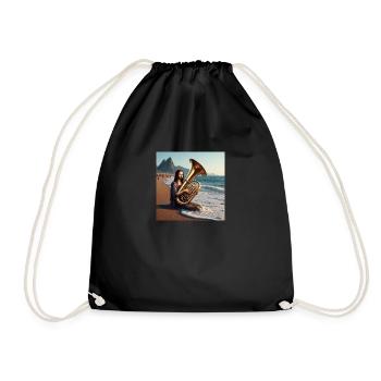 Tuba Mona Lisa - Turnbeutel - Schwarz - Vorne
