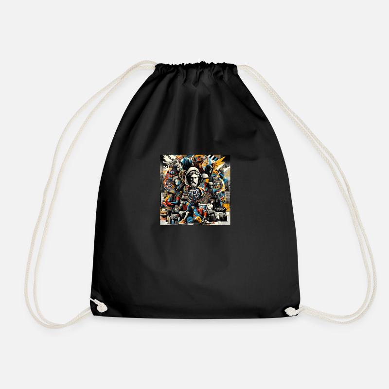 RuegoArts - Drawstring Bag - black