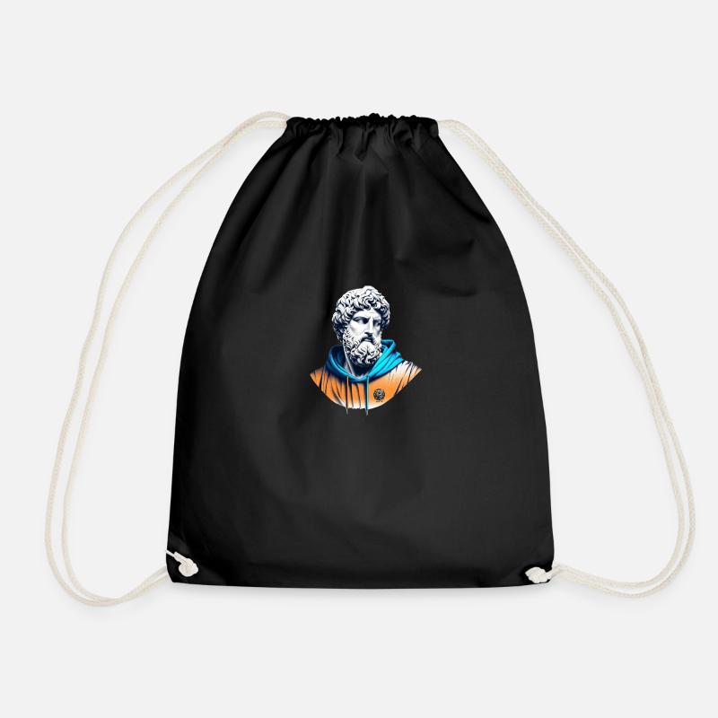 Ruegonides - Drawstring Bag - black