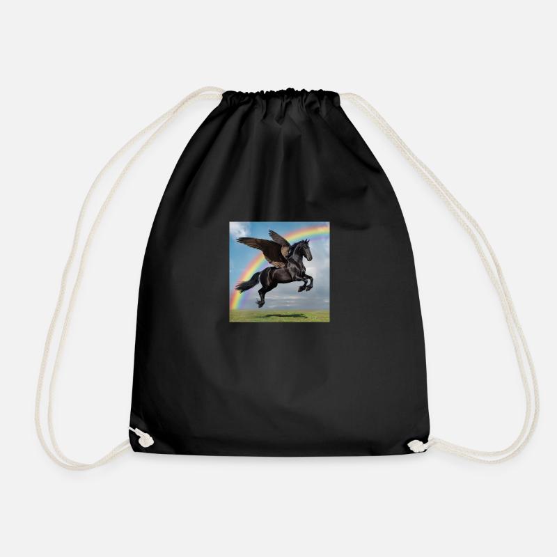 Rainbow Pegasus - Turnbeutel - Schwarz