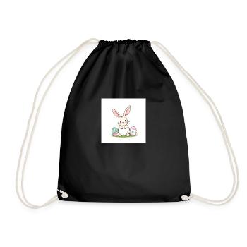 Süßer Osterhase - Turnbeutel - Schwarz - Vorne