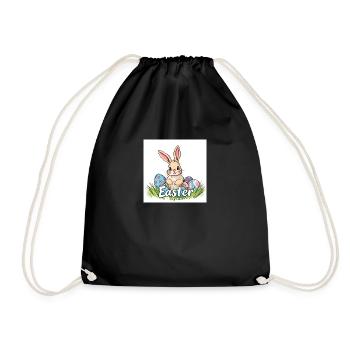 Der Osterhase ist da! - Turnbeutel - Schwarz - Vorne