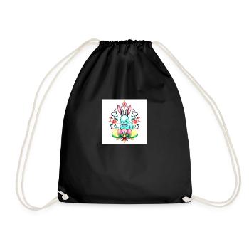Ei-Catcher: Hase Edition - Turnbeutel - Schwarz - Vorne